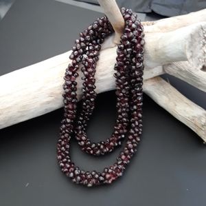 Handcrafted! Granular Garnet Necklace